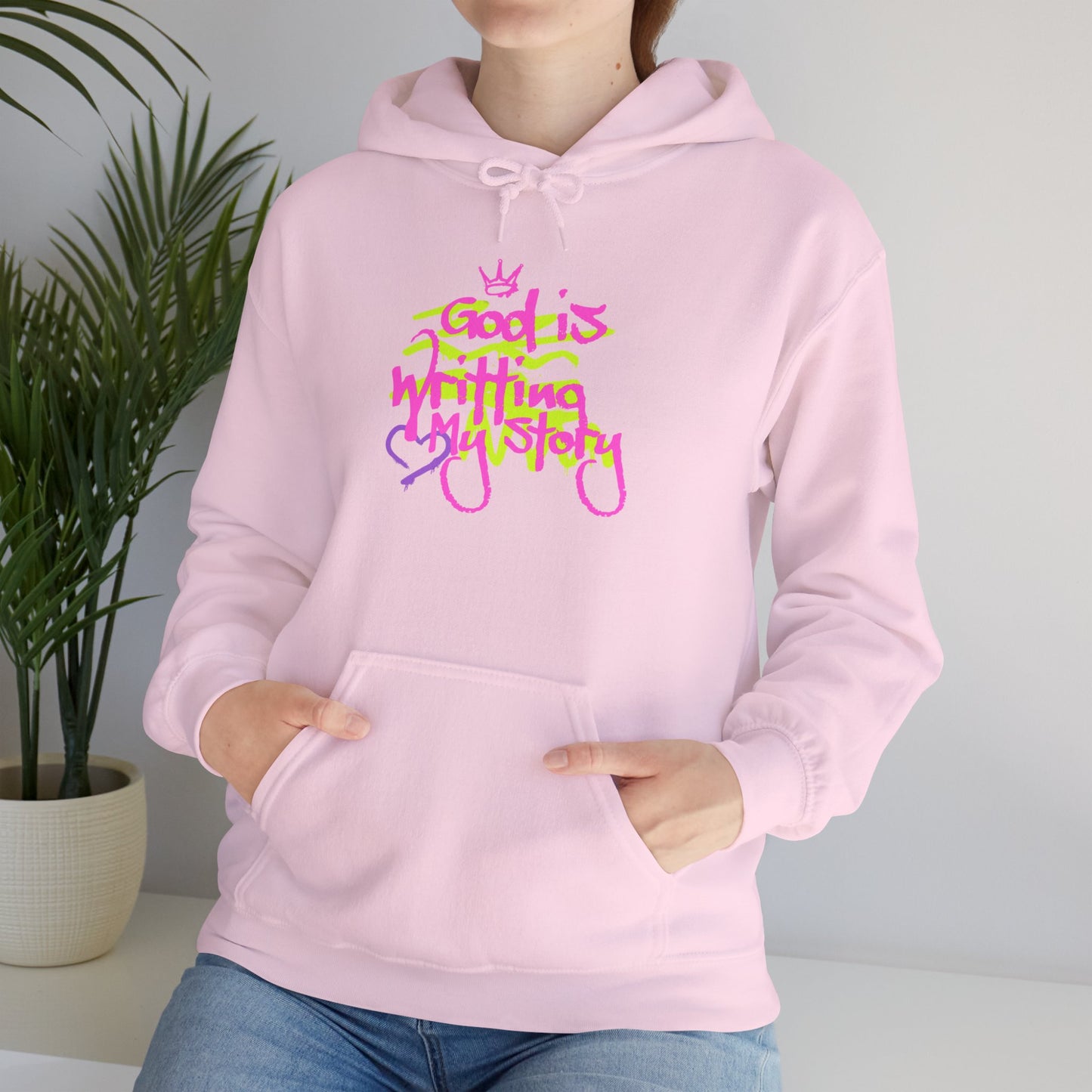 Inspirational Unisex Hooded Sweatshirt - 'God is Writing My Story'