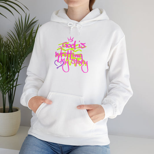 Inspirational Unisex Hooded Sweatshirt - 'God is Writing My Story'